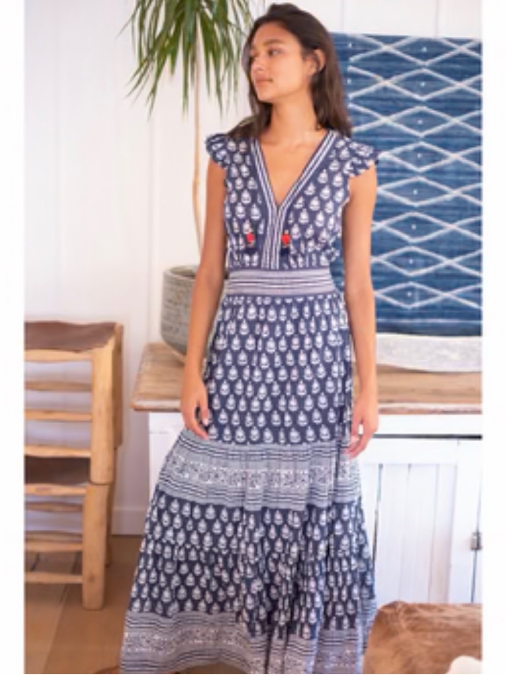 BELL Collection by Alicia Annabelle Cotton Maxi Dress black cherry M